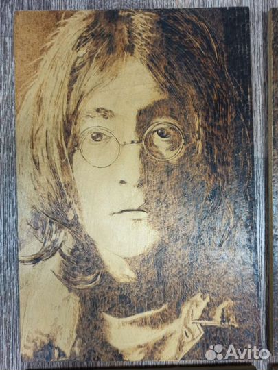 The Beatles картины выжиганием