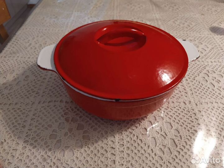 Чугунная эмалированная кастрюля СССР