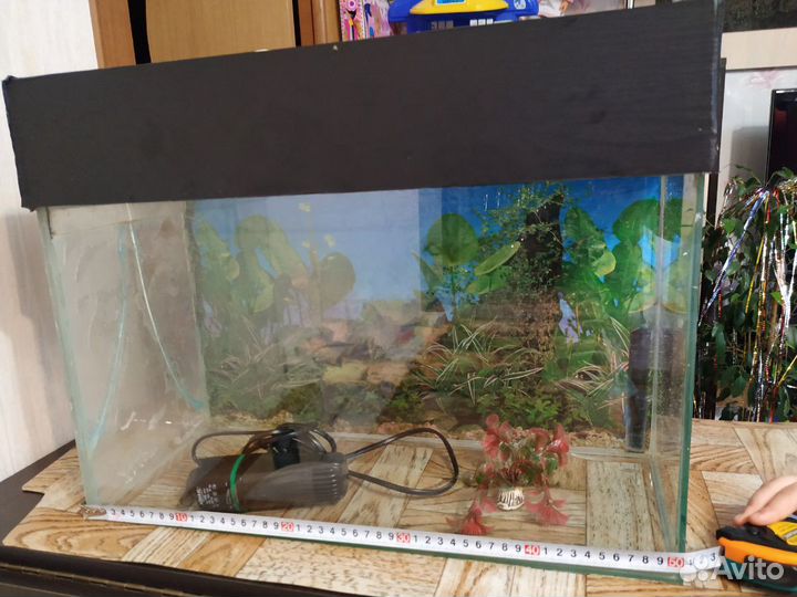 Большой Аквариум с фильтром, крышкой