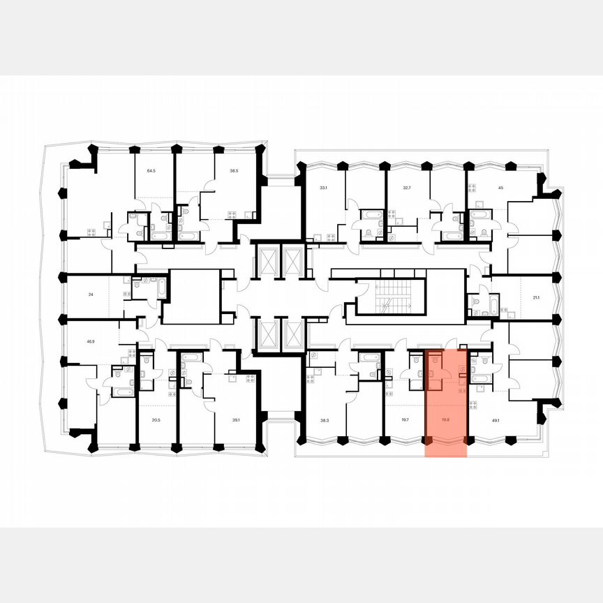Квартира-студия, 19,8 м², 20/31 эт.