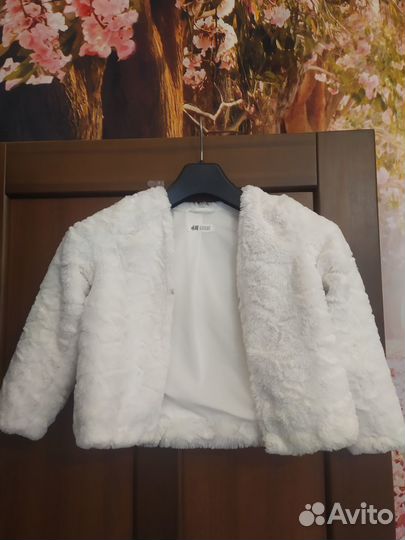 Накидка белая детская H&M.размер 122/128, 6-8 лет