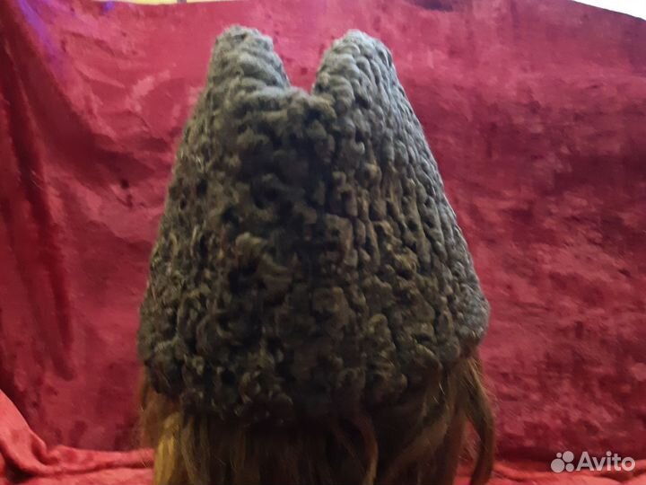 Шапка каракулевая пилотка пирожок