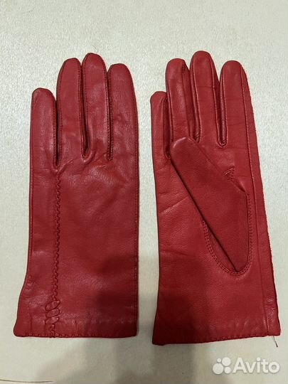 Перчатки женские кожаные новые