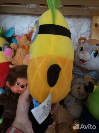Игрушка мягкая, легко стирать миньён ананас