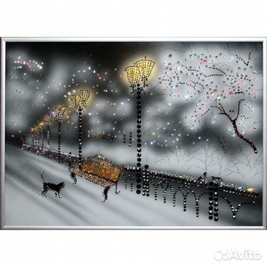 Картина из кристаллов Swarovski