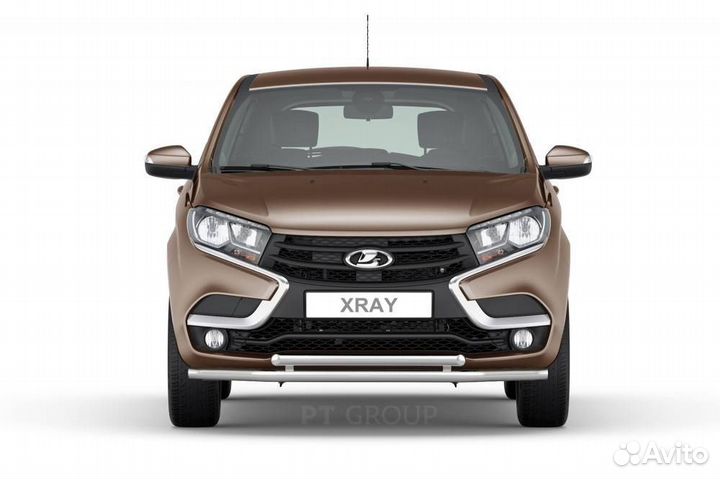 Защита бампера двойная 51/51мм LADA XRay 2016