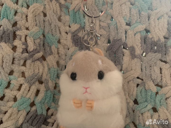 Мягкая Игрушка-Брелок в виде хомячка