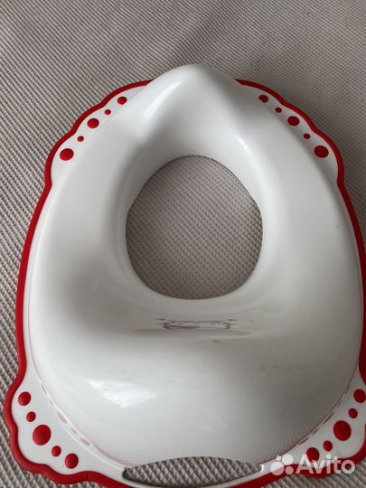 Детская накладка на унитаз белая hello kitty