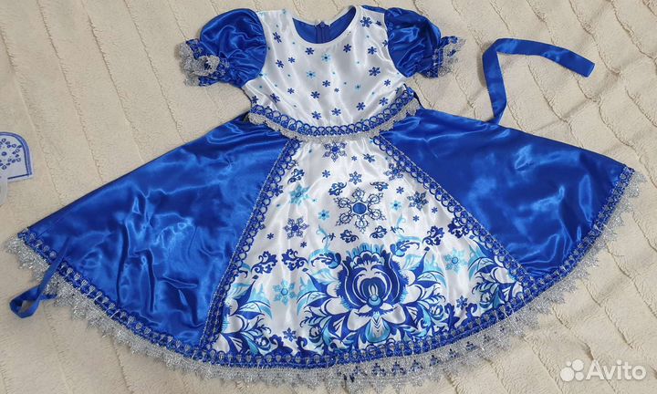 Новогодний карнавальный костюм Снегурочка 110