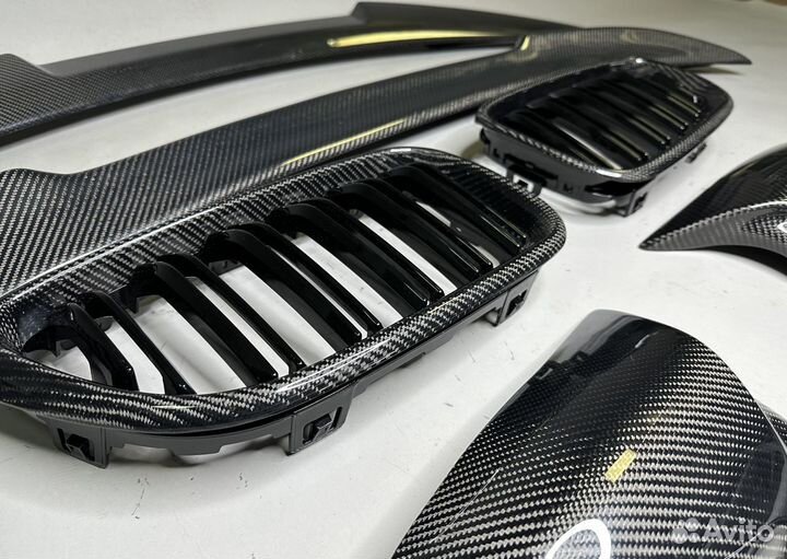 Спойлер ноздри зеркала BMW F22 F23 M2 F87 карбон