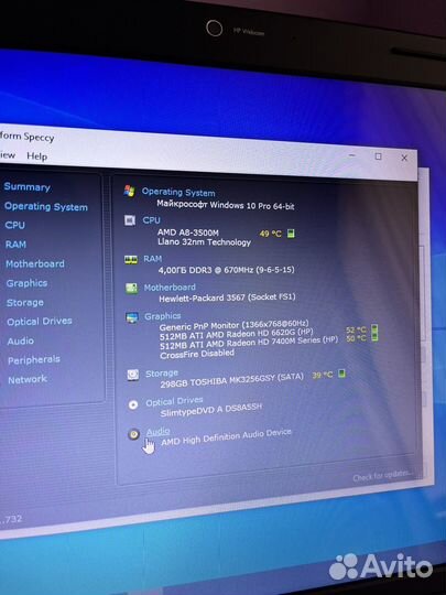Ноутбук HP pavilion g6 В отл состоянии