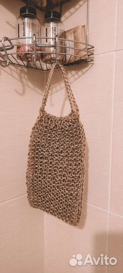 Мочалка ручной работы из джута