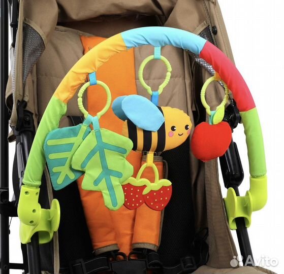 Дуга жирафики игрушка подвесная погремушка пчелка