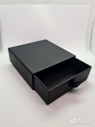 Коробка подарочная 9х9х2,5см черная картон