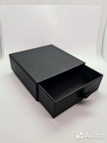 Коробка подарочная 9х9х2,5см черная картон
