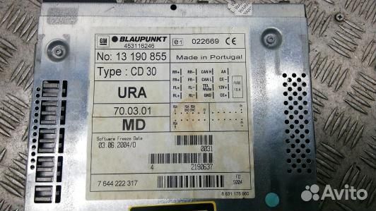 Магнитола opel meriva A (YBE19I401)