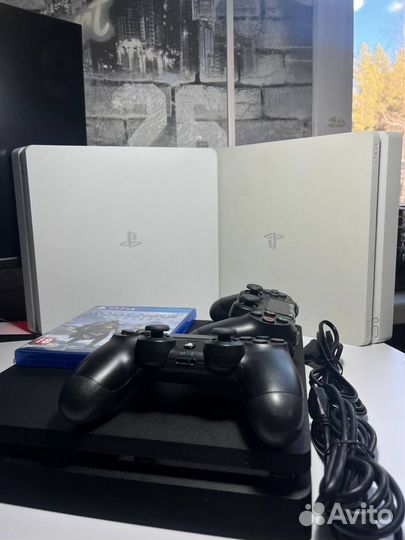 Sony PS4 slim 1tb много игр+ подписка на год