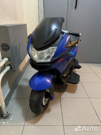 Детский мотоцикл синий на аккумуляторе XMX 609