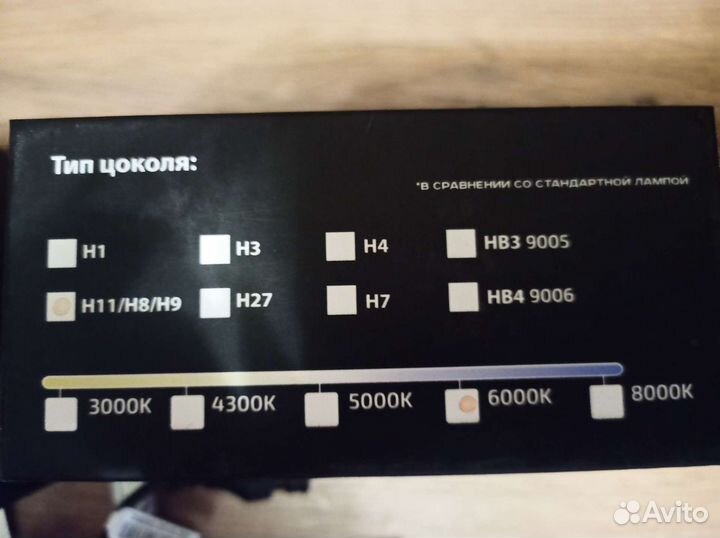 Led лампы h11/h8/h9