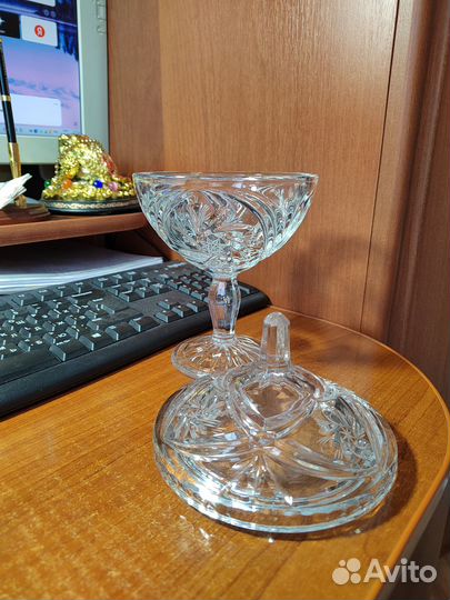 Ваза хрустальная СССР новая