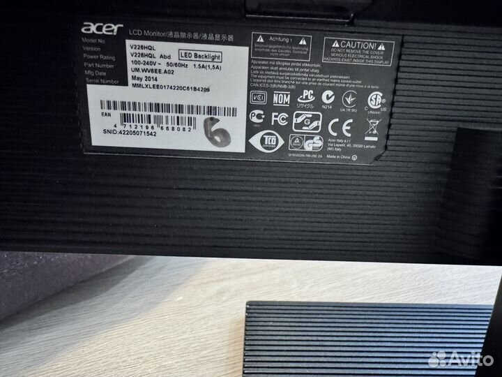 Монитор acer v226hql