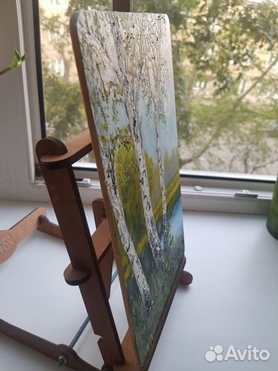 Картина маслом на дереве 
