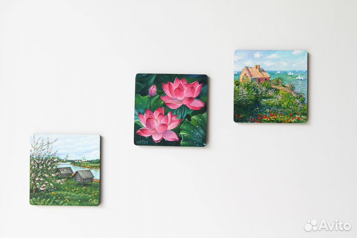 Сувенир магнит. Миниатюрная картина. Суздаль