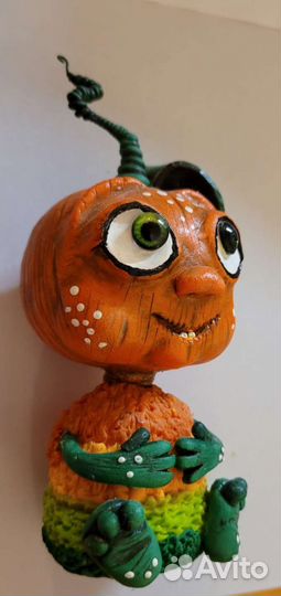 Статуэтка Тыква. Хэллоуин. Полимерная глина