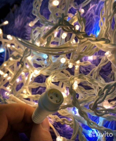 Гирлянда уличная бахрома 25м, уличная Гирлянда 25м