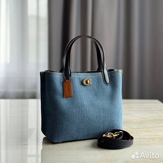 Сумка шопер Coach jeans Willow tote bag