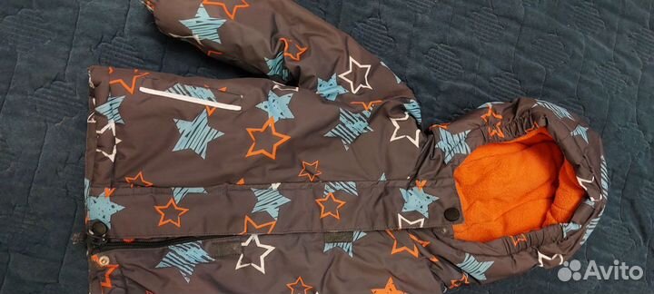 Детский теплый полукомбинезон с курткой