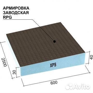 Руспанель рпг Градиент 3 2500х600х(40/30) мм