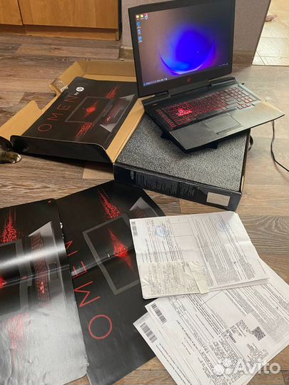 Большой игровой ноутбук HP omen 17 / 1050 / 12gb о