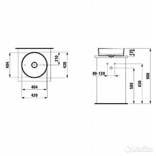 Раковина-чаша Laufen Kartell 8.1233.1.020.112.1