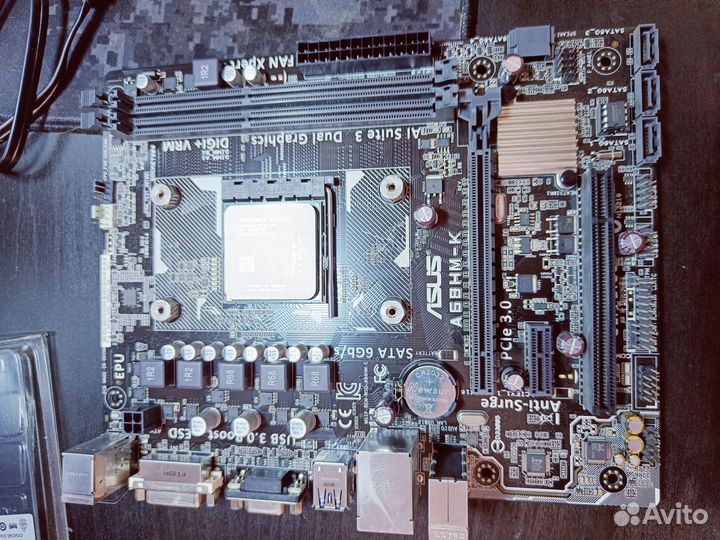 Мат. плата asus A68HM-K + Athlon X4 860k + 8Gb