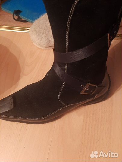 Сапоги зимние,натуральная замша,кожа,мутон 38р