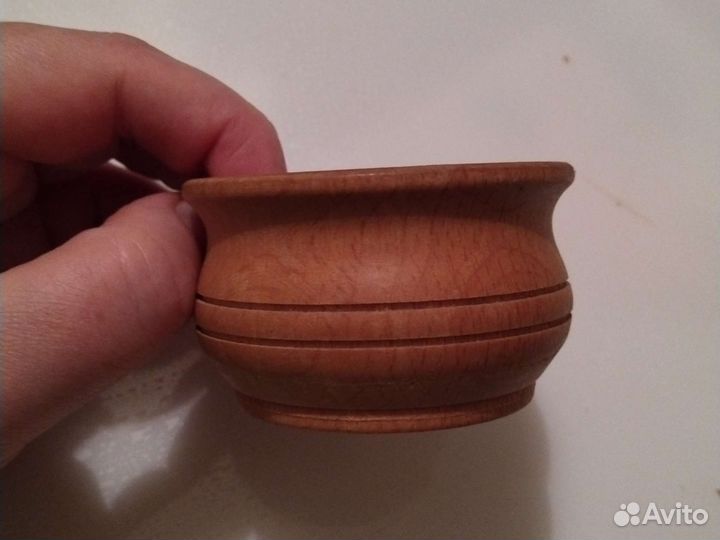 Солонка деревянная посуда для специй ёмкость новая
