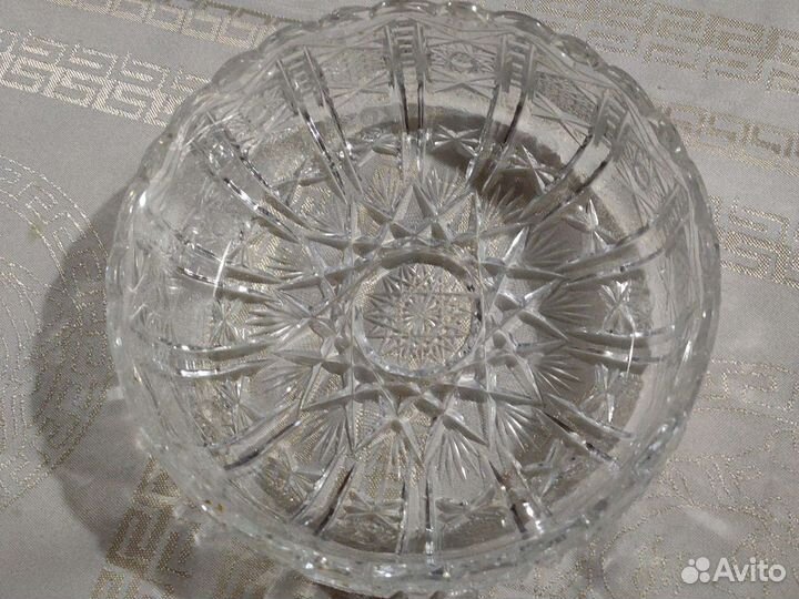 Ваза для фруктов СССР хрусталь