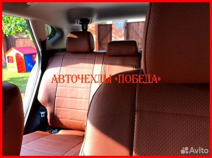 Чехлы Hyundai Tucson 4 из экокожи коричневые Класс