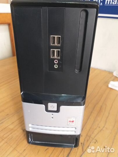 Корпус mATX с блоком питания + наклейка Win7 pro