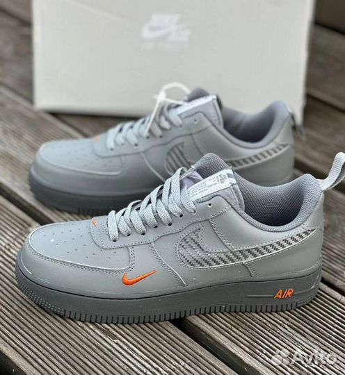 Nike air force 1 серые 2 разм. 42