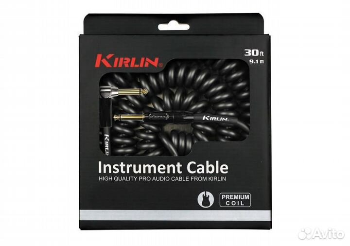 Кабель инструментальный Kirlin IPK-222bfgl 9.1M BK