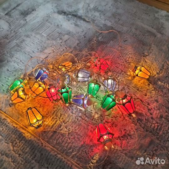 Ёлочная электрическая гирлянда Фонарики СССР