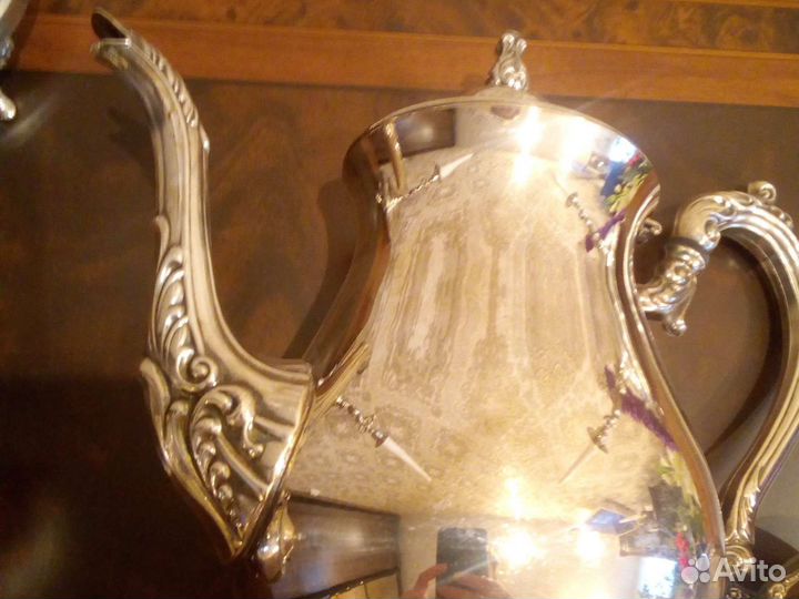 Сервиз чайно- кофейный, серебрение по меди