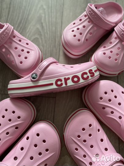 Crocs сабо женские розовые