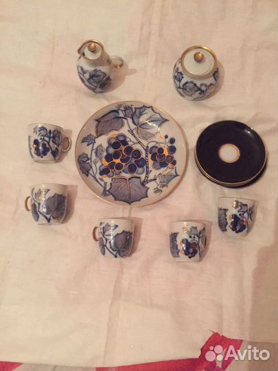 Кофейный сервиз на 5 персон,лфз,ссср