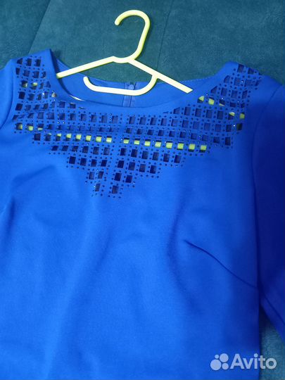 Вечернее платье 46 48 размер синее