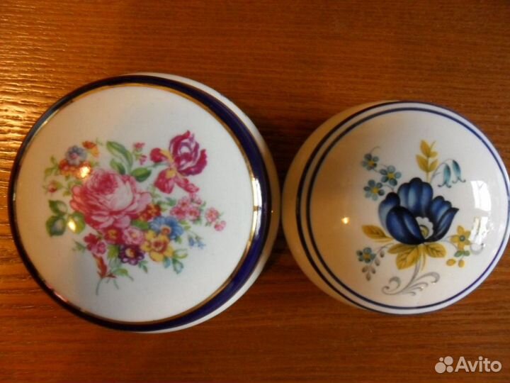 Фарфоровые винтажные шкатулки Италия, Франция