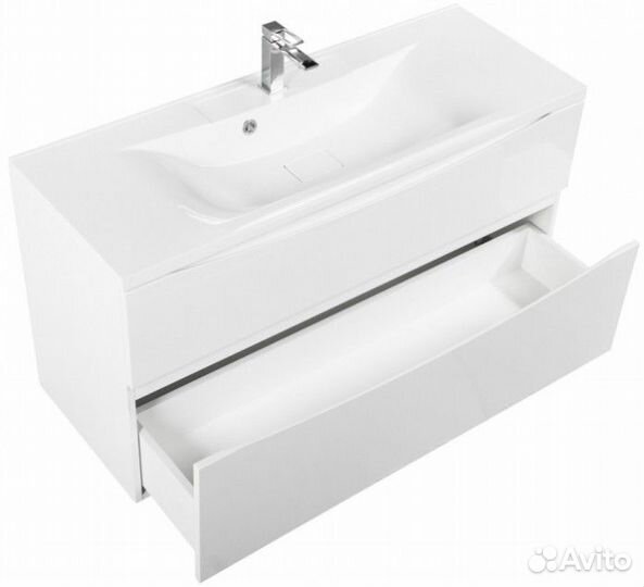 Тумба с раковиной BelBagno Marino-H60 120-BB1200/450-LV-MR-PR Bianco Lucido