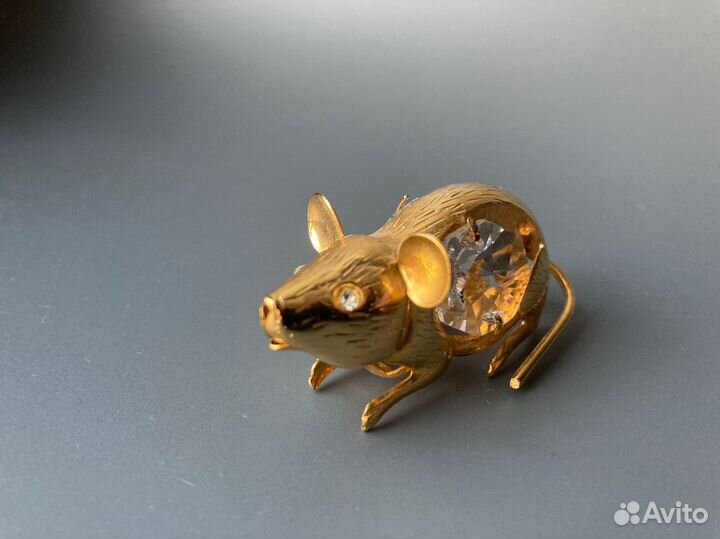 Фигурка мыши с кристаллами swarovski